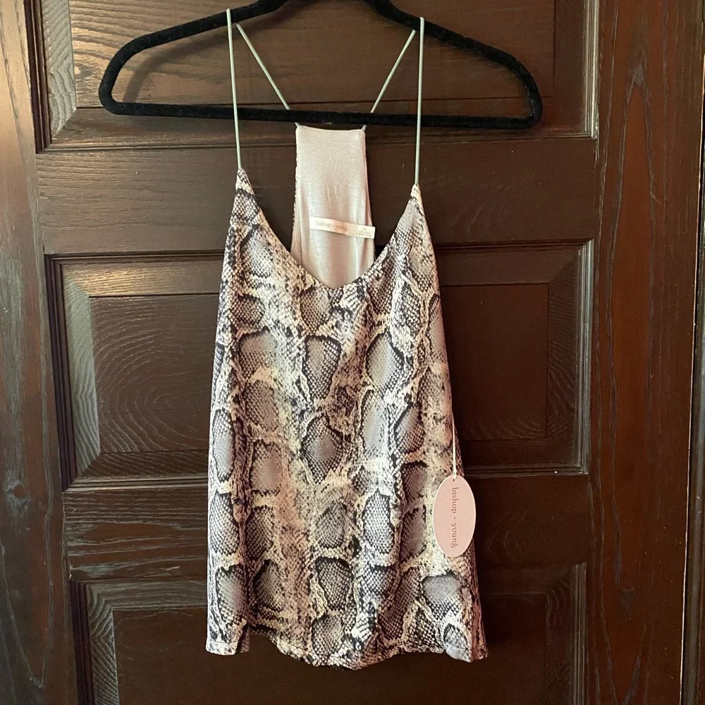 NWT Bishop + Young Tessa Snakeskin Camisole Tank - Medium - Picture 1 of 6